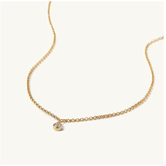 Mejuri Gold Necklace with White Pendant - Picture 2 of 7